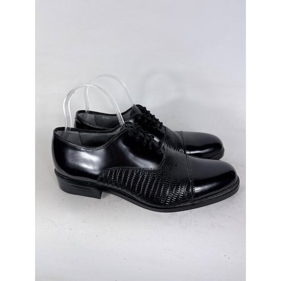 Stuart McGuire Neolite Dress Shoes Men\'s 9 Black Patent Leather Lace-Up Low Top main image 9